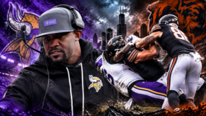 Brian Flores and the Minnesota Vikings defense against the Chicago Bears in Week 2